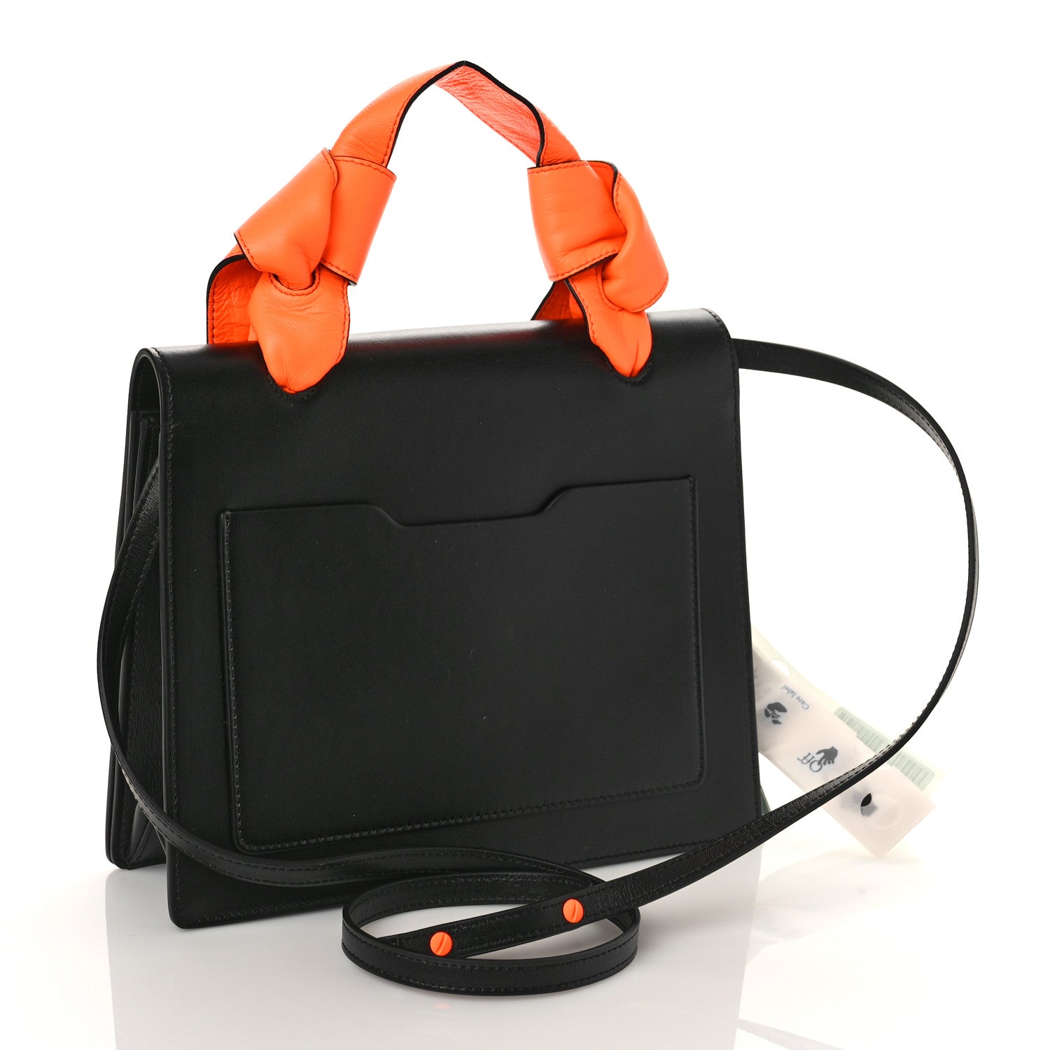 Off-White Calfskin Jitney 1.4 Bag Black Orange 3 of 9