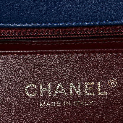 Chanel Lambskin Quilted Large Chic With Me Flap Navy 5 of 9
