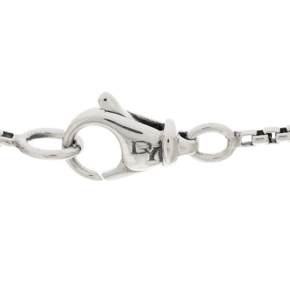 David Yurman Sterling Silver Diamond Blue Topaz 9mm Petite Chatelaine Pendant Necklace 4 of 5