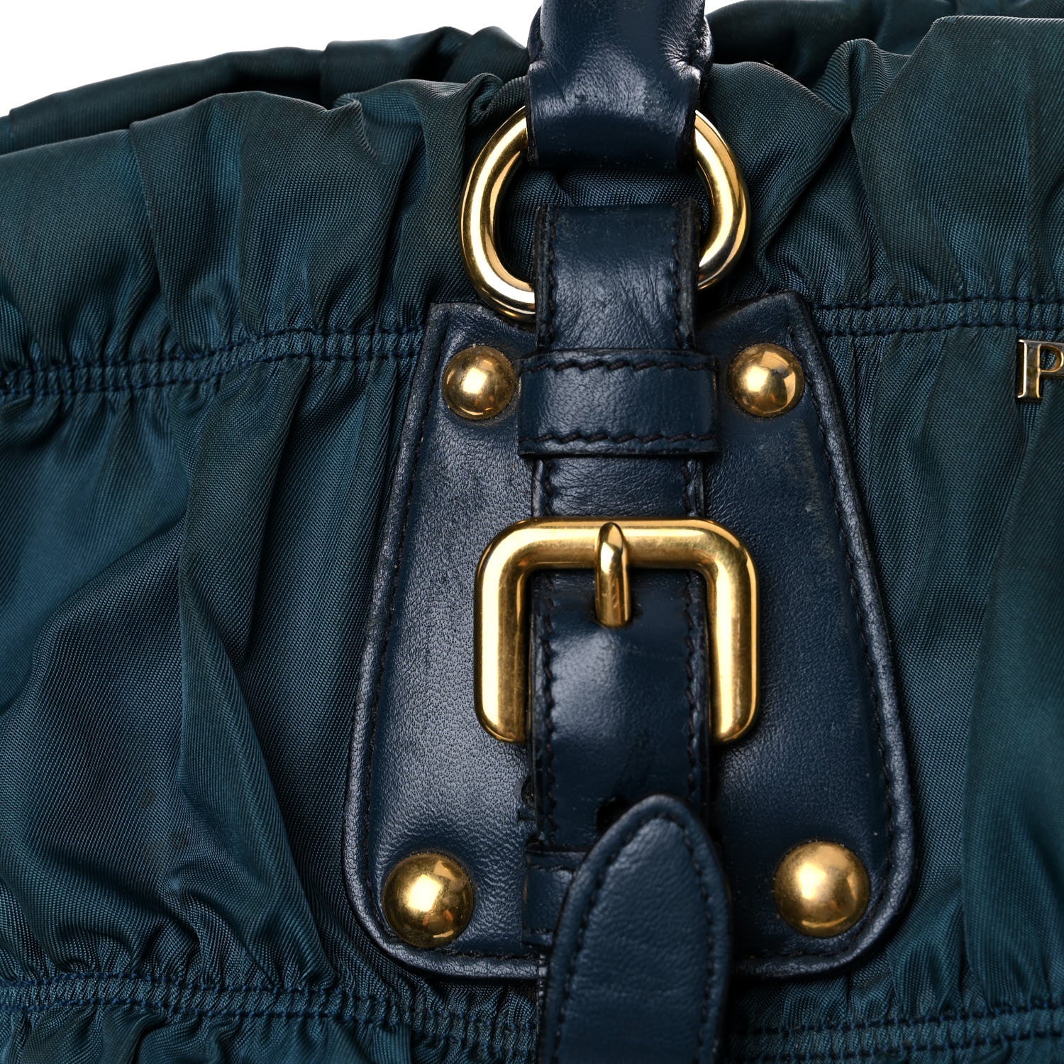 Prada Tessuto Nylon Nappa Gaufre Shopping Satchel Baltico 25 of 49