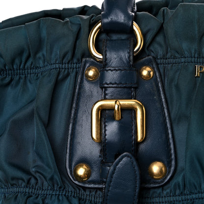 Prada Tessuto Nylon Nappa Gaufre Shopping Satchel Baltico 25 of 49