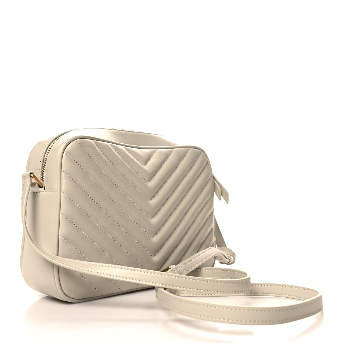 Calfskin Matelasse Monogram Lou Camera Bag Crema Soft