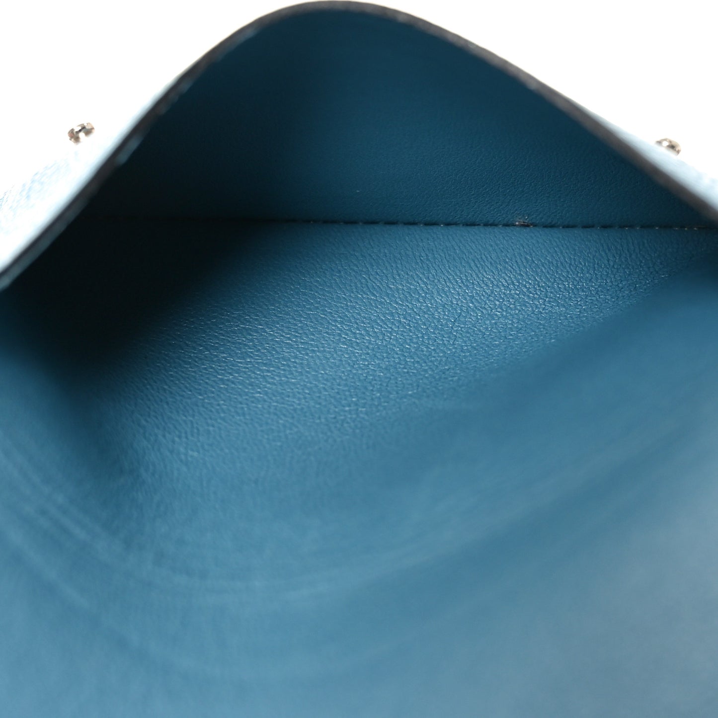 Epsom Hermesnap Card Holder Bleu Jean