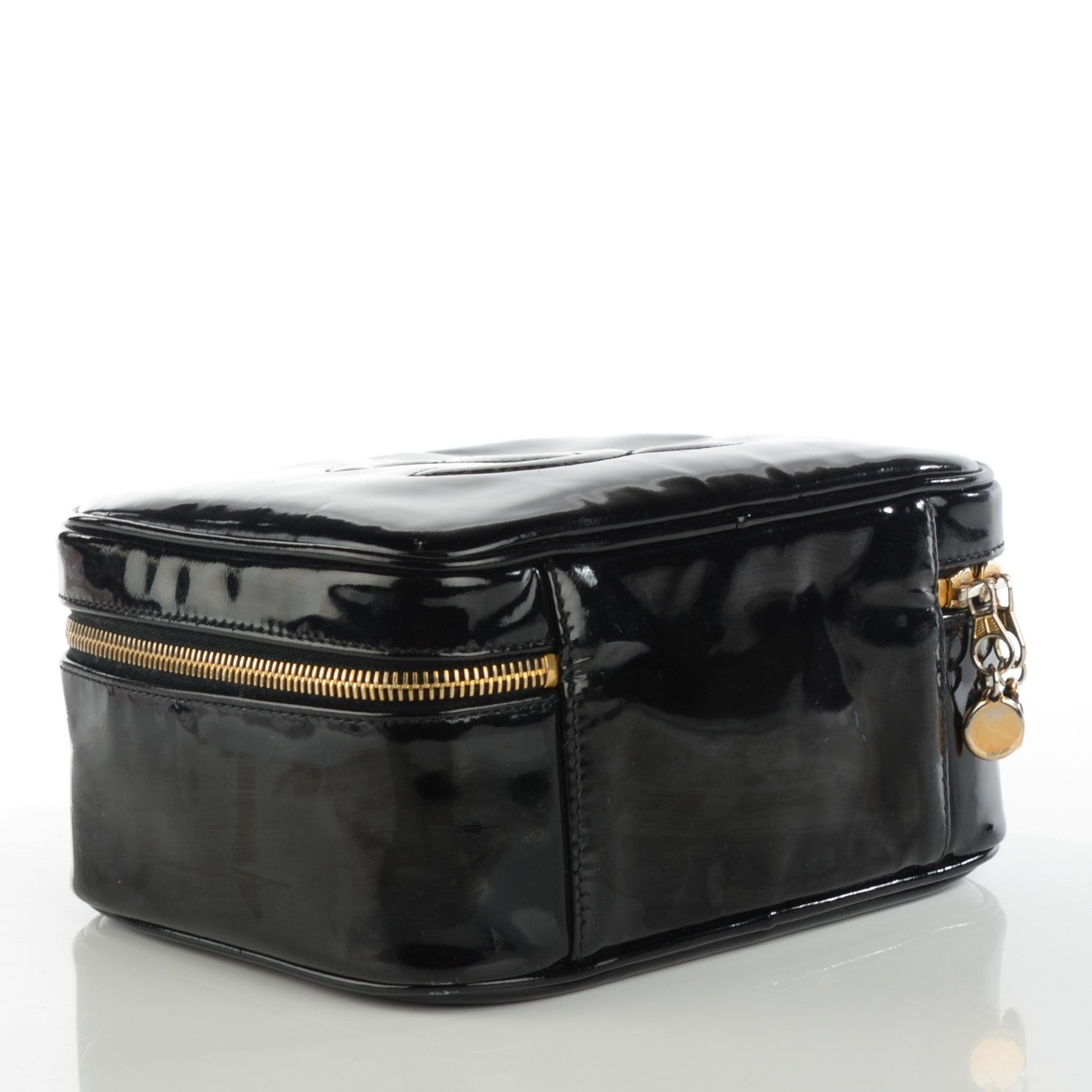 Chanel Patent CC Vanity Cosmetic Case Black 4 of 7