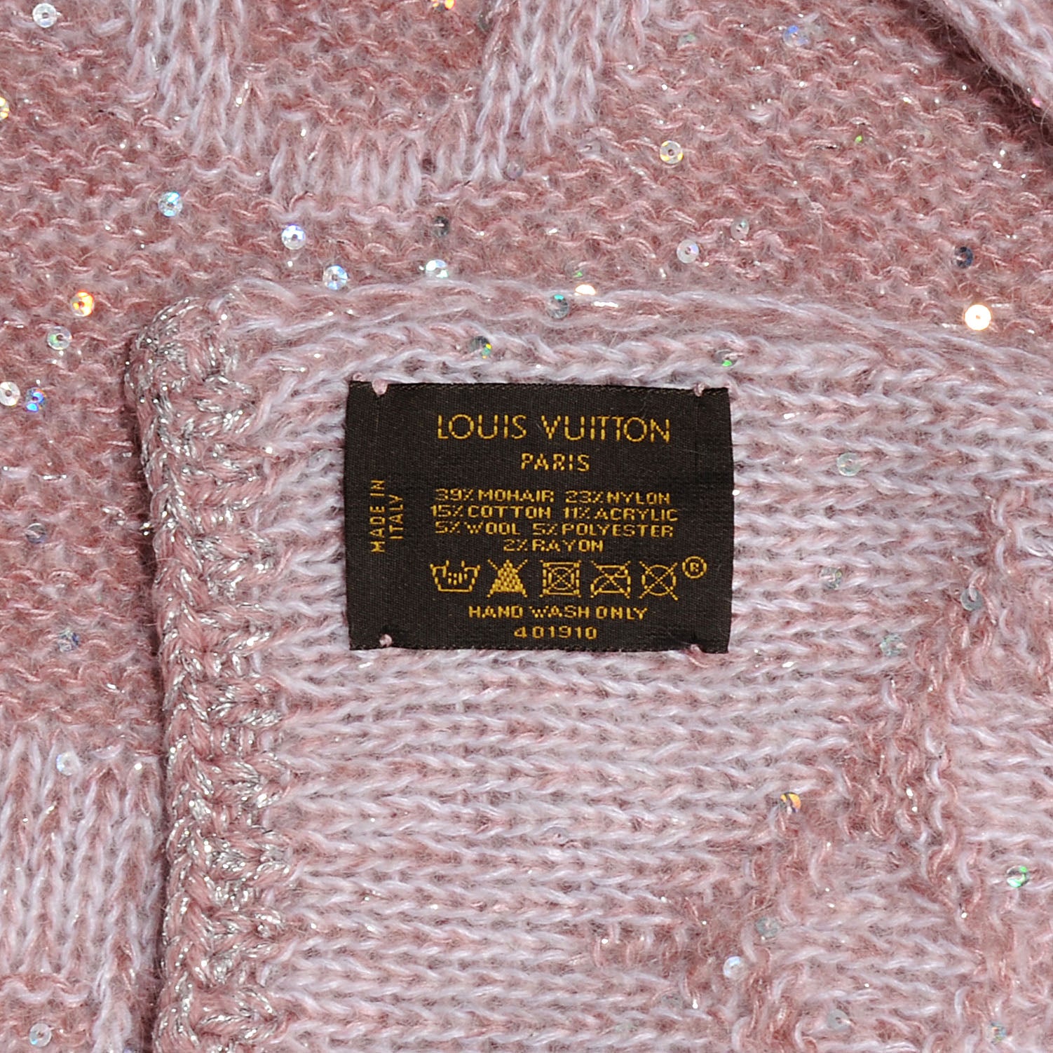 Louis Vuitton Monogram Sunset Mohair Scarf Aurore 4 of 4