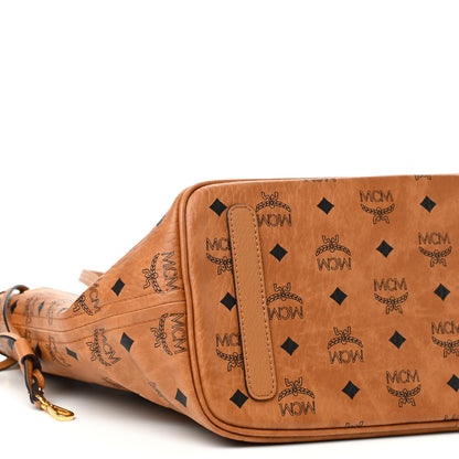 MCM Visetos Medium Liz Reversible Shopper Tote Cognac 10 of 12