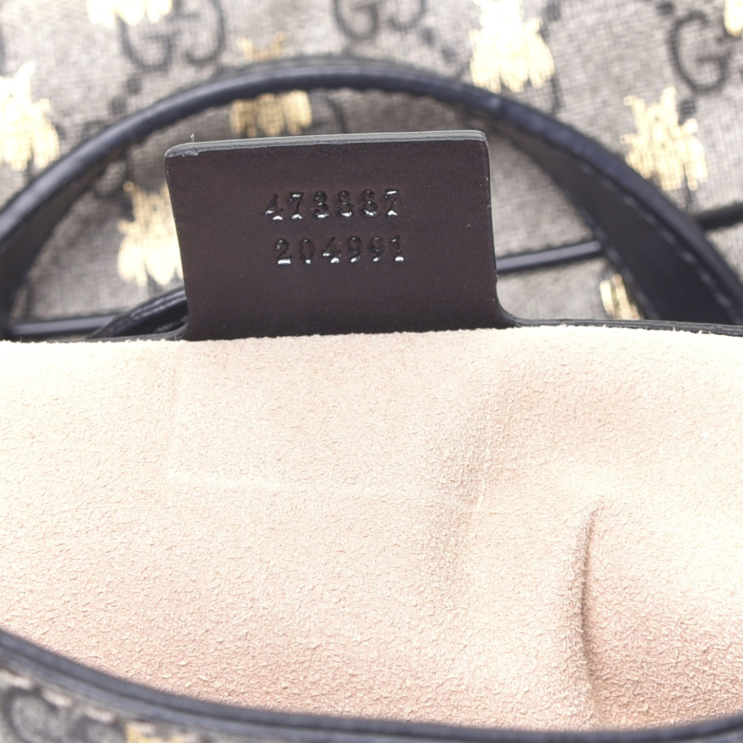 Soft GG Supreme Monogram Bees Small Crossbody Tote Beige Oro Black
