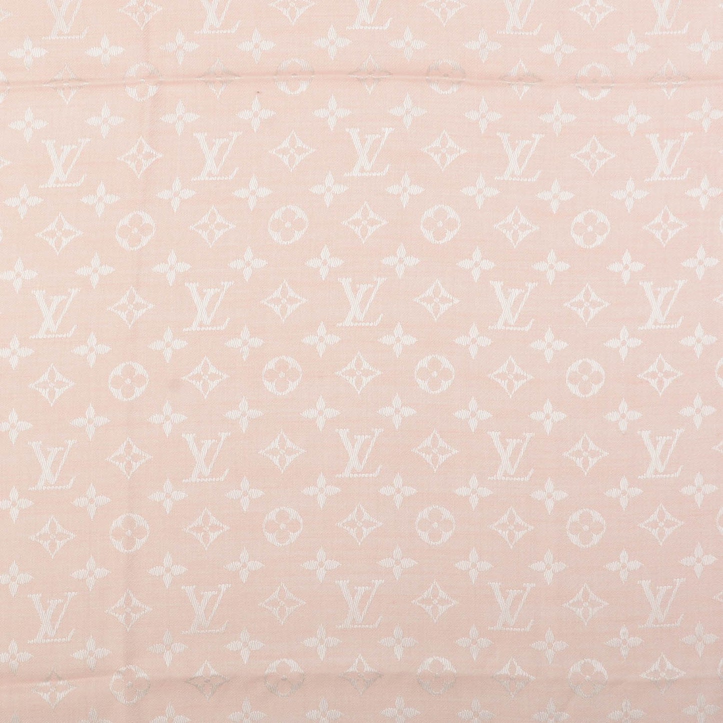 Silk Wool Monogram Denim Shawl Rose