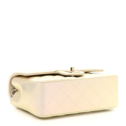 Chanel Iridescent Lambskin Quilted Mini Rectangular Flap Ivory 4 of 11