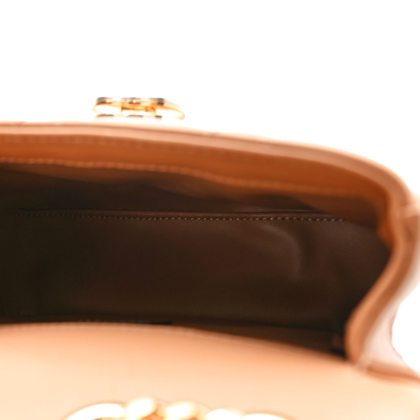 Calfskin Quilted Mini Deco Shoulder Bag Camelia