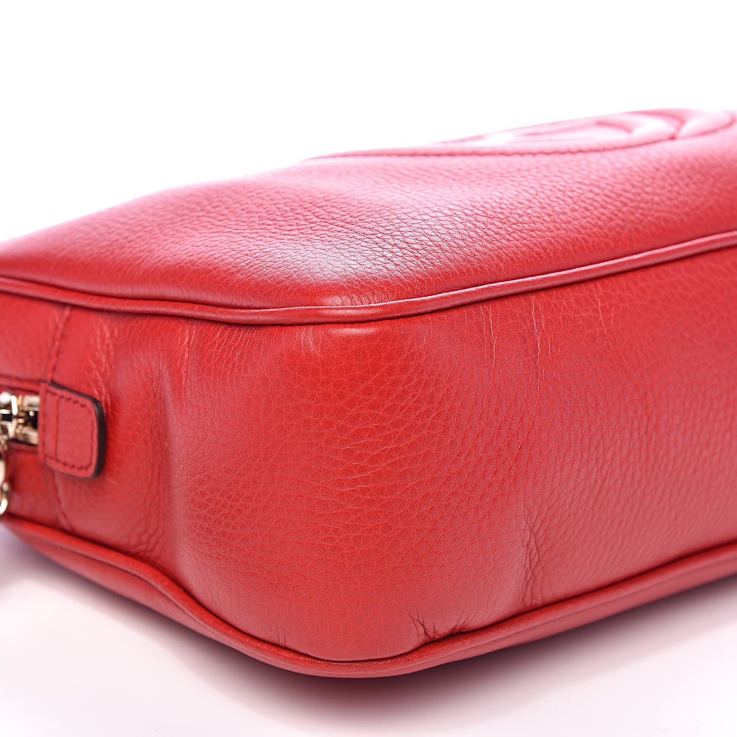Pebbled Calfskin Small Soho Bowler Tabasco Red