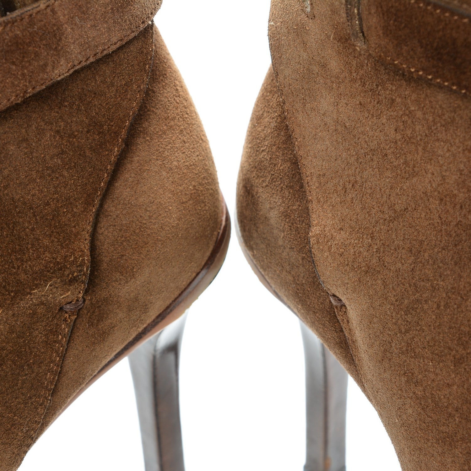 Gucci Suede Buckle Ankle Boots Boots 8 Brown 10 of 10