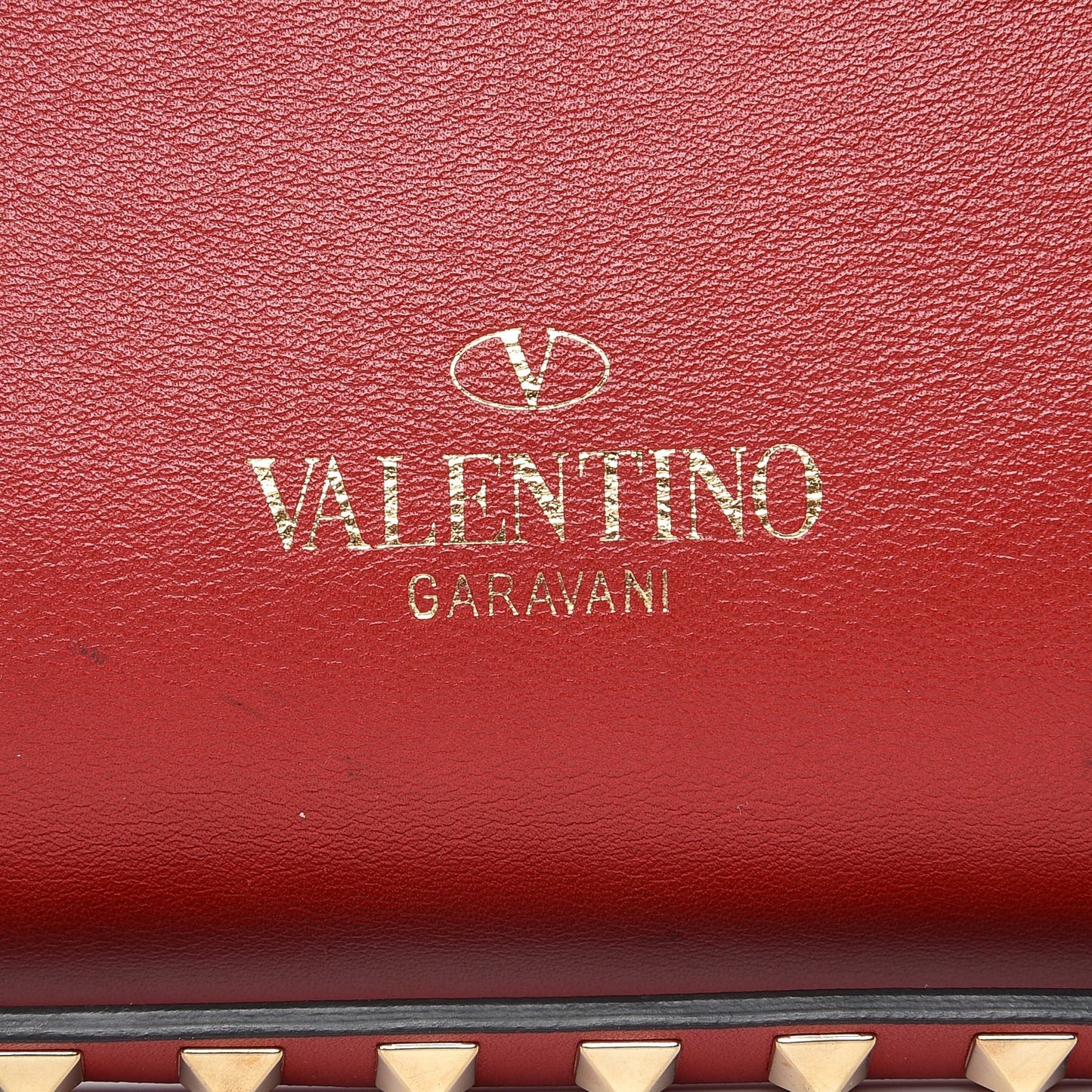Vitello Rockstud Double Handle Tote Rosso Valentino