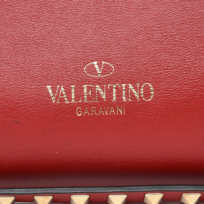 Valentino Garavani Vitello Rockstud Double Handle Tote Rosso Valentino 8 of 9