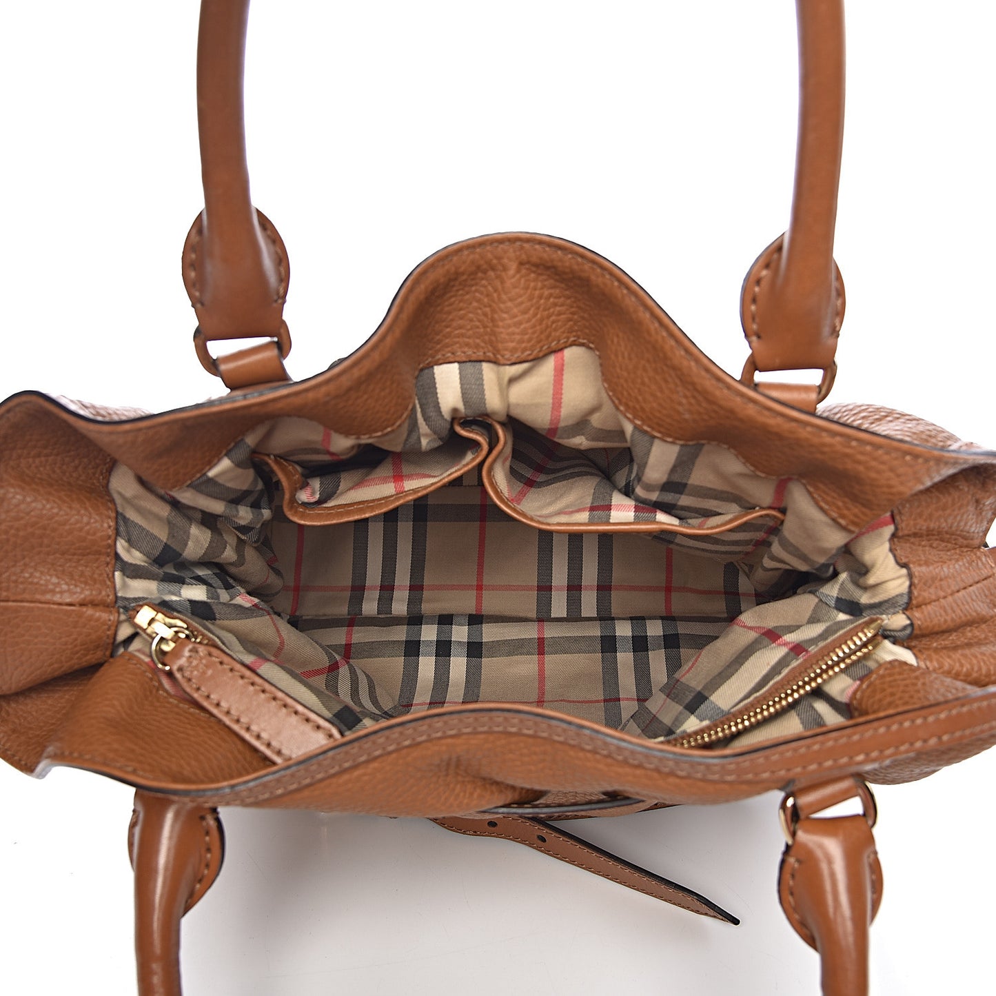 Grainy Calfskin Medium Golderton Tote Brown