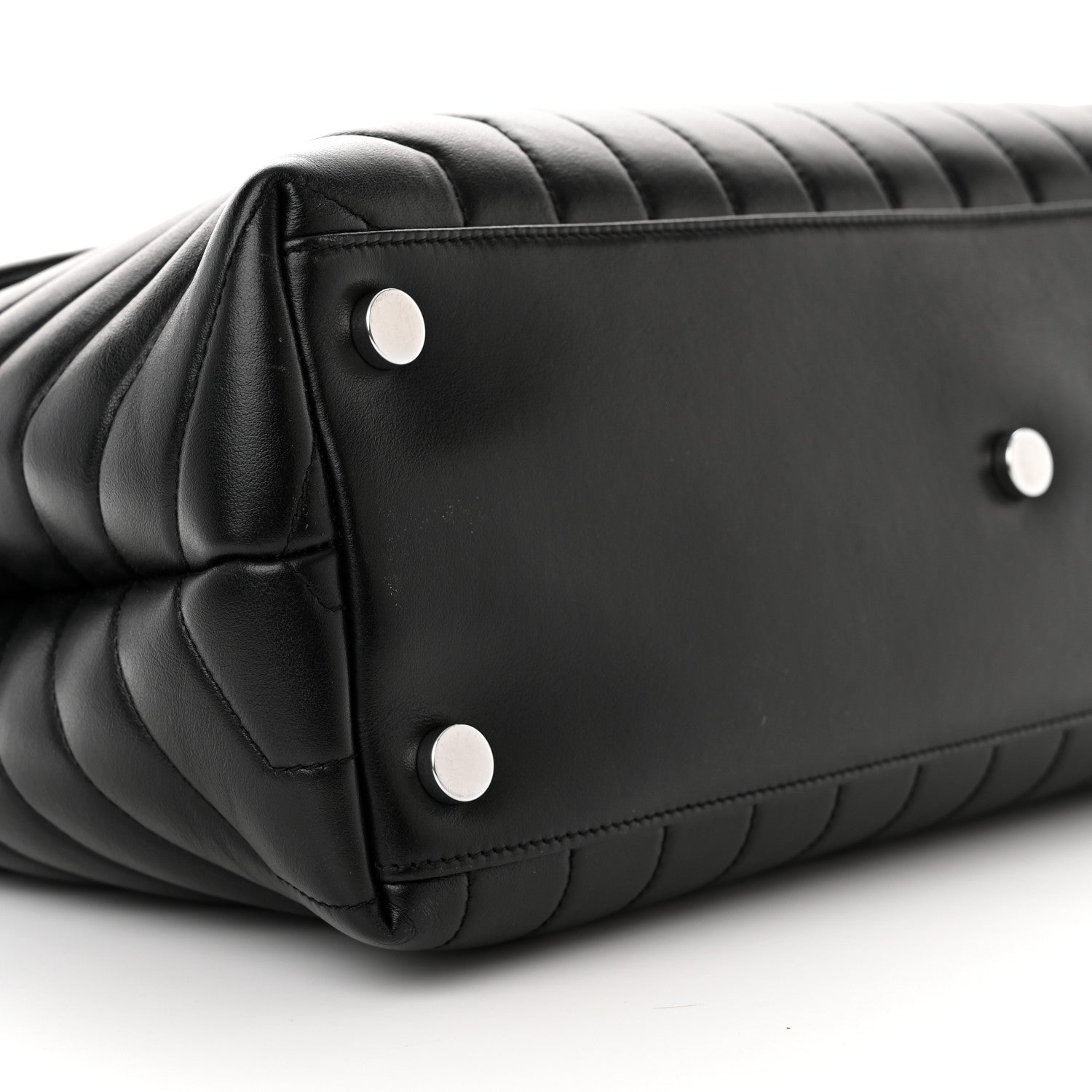 Saint Laurent Calfskin Y Quilted Monogram Large Loulou Chain Satchel Black 8 of 10