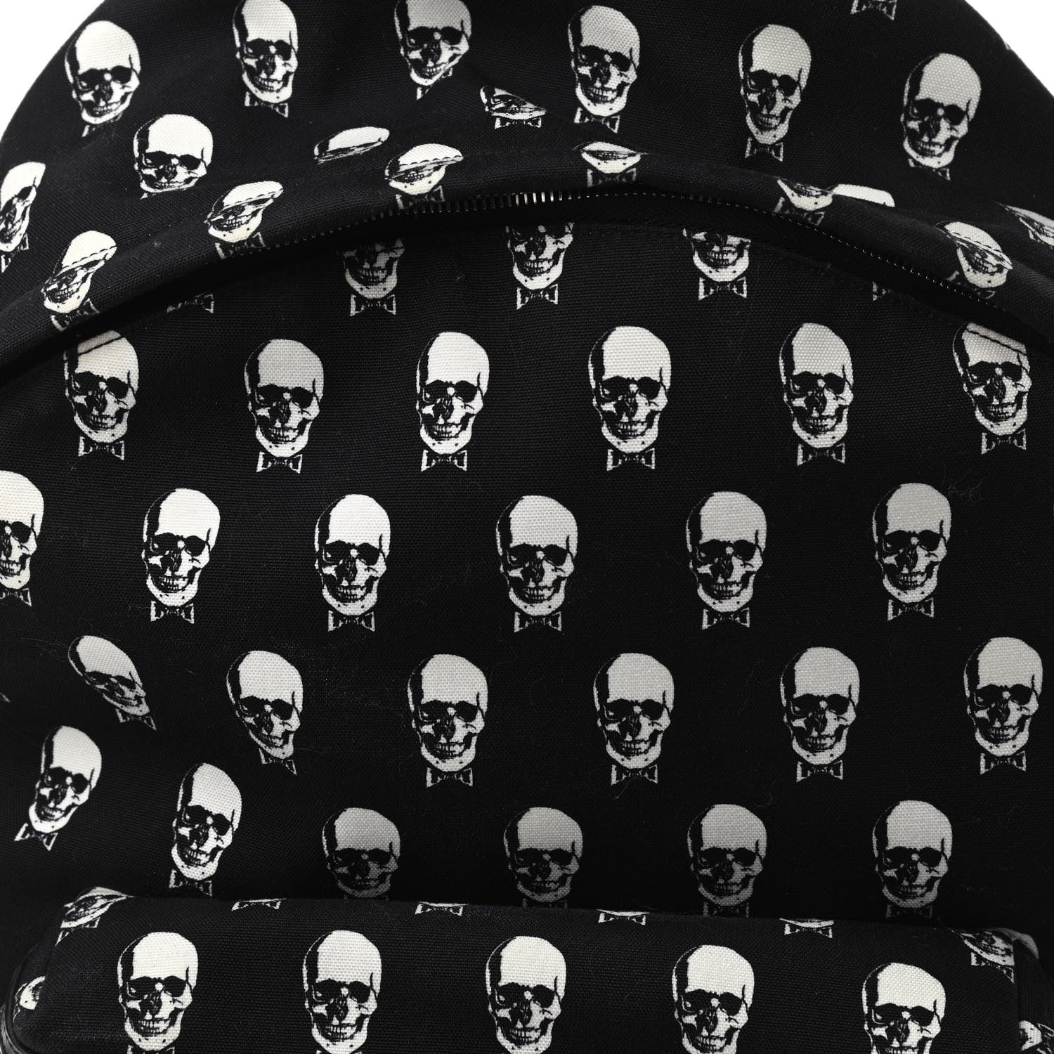 Saint Laurent Canvas Skull Print City Backpack Black 7 of 10