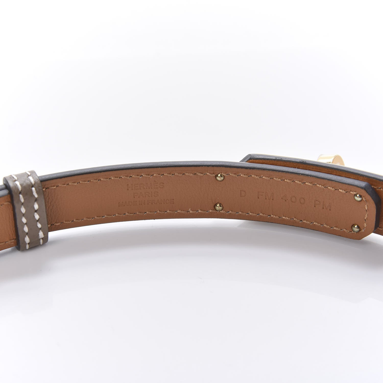 Hermes Epsom Kelly Belt Etoupe 4 of 5