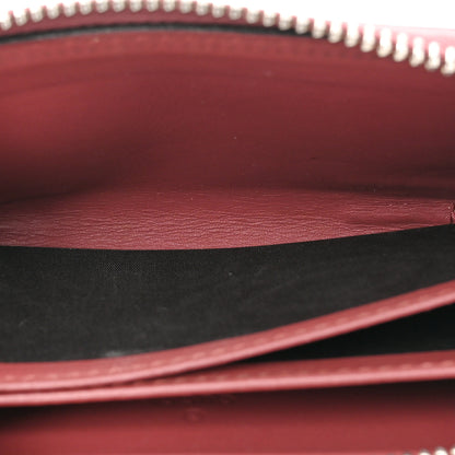 Gucci GG Supreme Monogram Blooms Zip Around Card Case Wallet Beige Multicolor Dry Rose 5 of 11