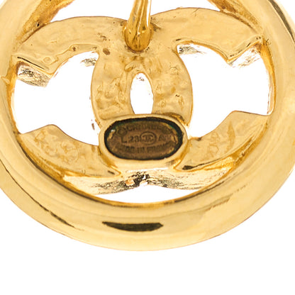 Chanel Metal CC Round Earrings Gold 4 of 5