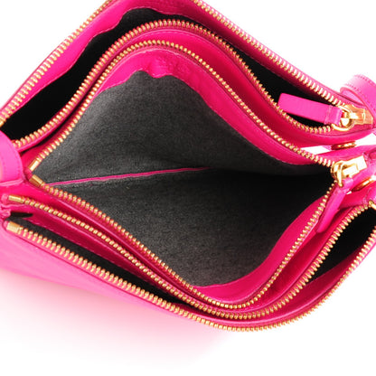 Celine Lambskin Large Trio Crossbody Bag Fuchsia 6 of 8