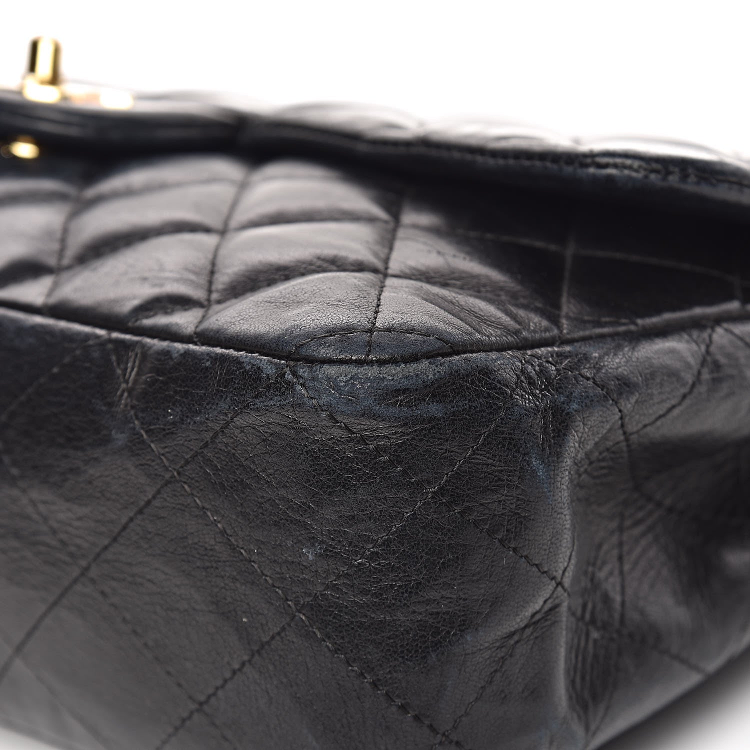 Chanel Lambskin Quilted Jumbo Single Flap Black 17 of 24