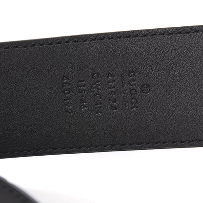 Gucci Guccissima Signature Interlocking G 40mm Belt 115 46 Black 5 of 5