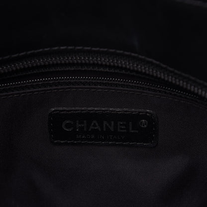 Chanel Coated Canvas Quilted Small Paris Biarritz Tote Black 8 of 10