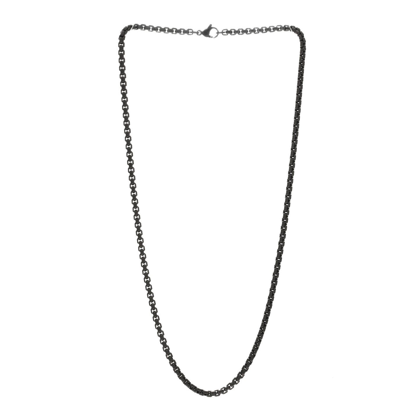 Stainless Steel 4mm Box Chain Necklace 22"