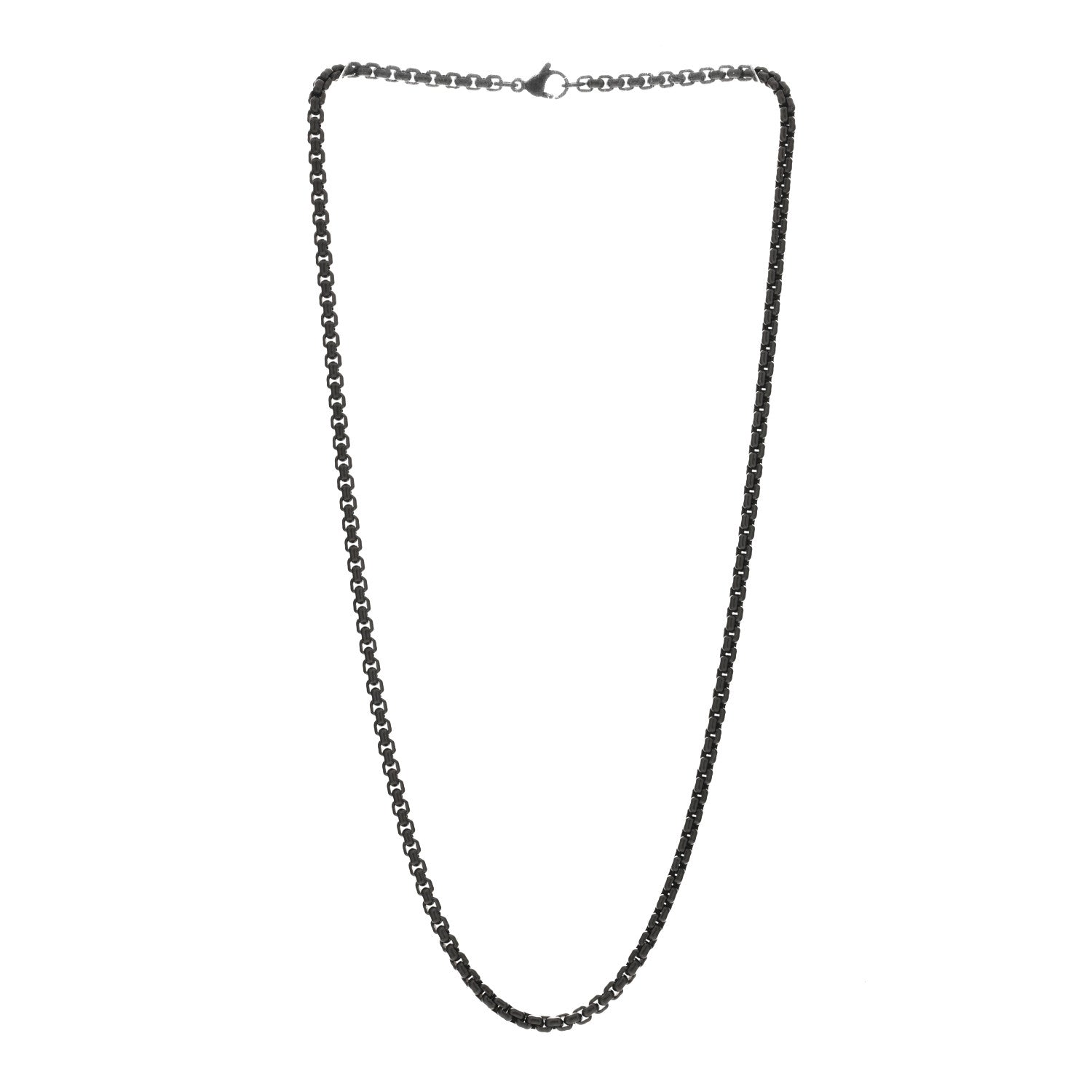 David Yurman Stainless Steel 4mm Box Chain Necklace 22" 2 of 3