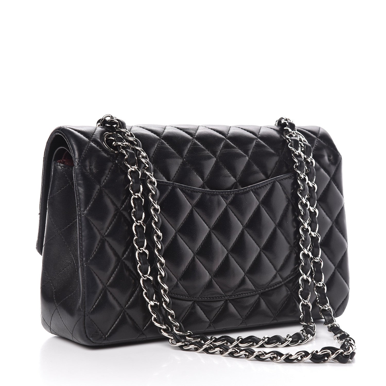 Chanel Lambskin Quilted Medium Double Flap Black 3 of 12