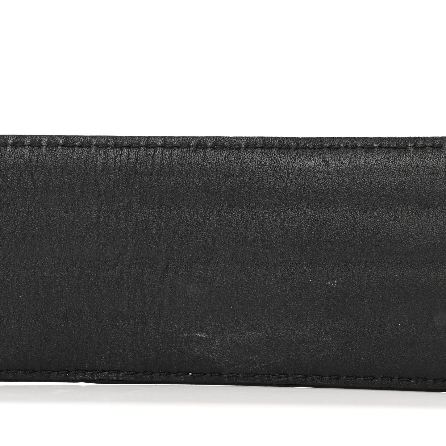 Calfskin Stitched CC Belt Black