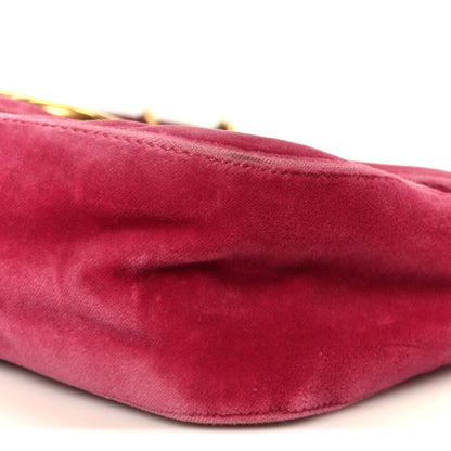 Gucci Velvet Matelasse Small GG Marmont Shoulder Bag Light Raspberry Rose 10 of 10