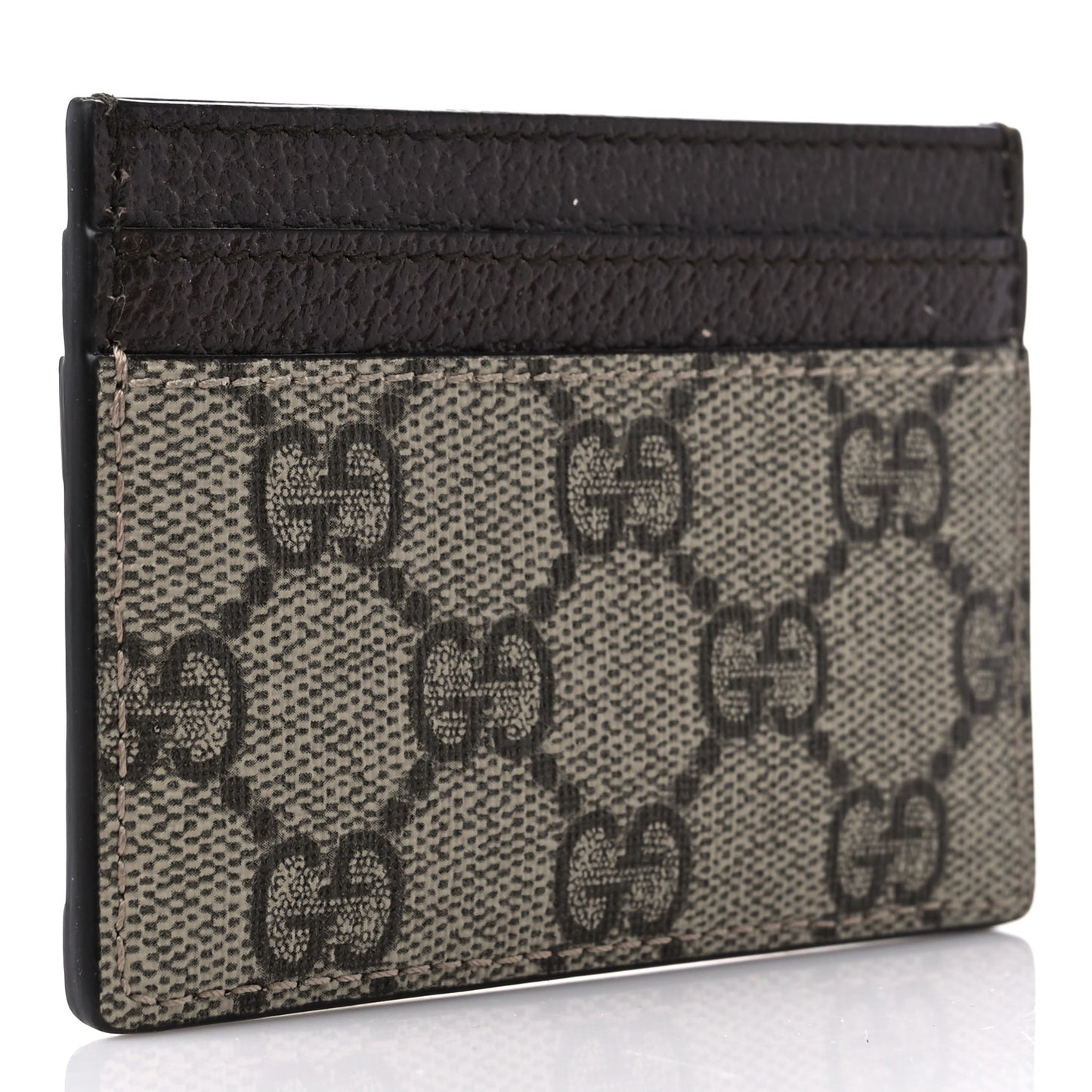 GG Supreme Monogram Ophidia Card Holder Brown