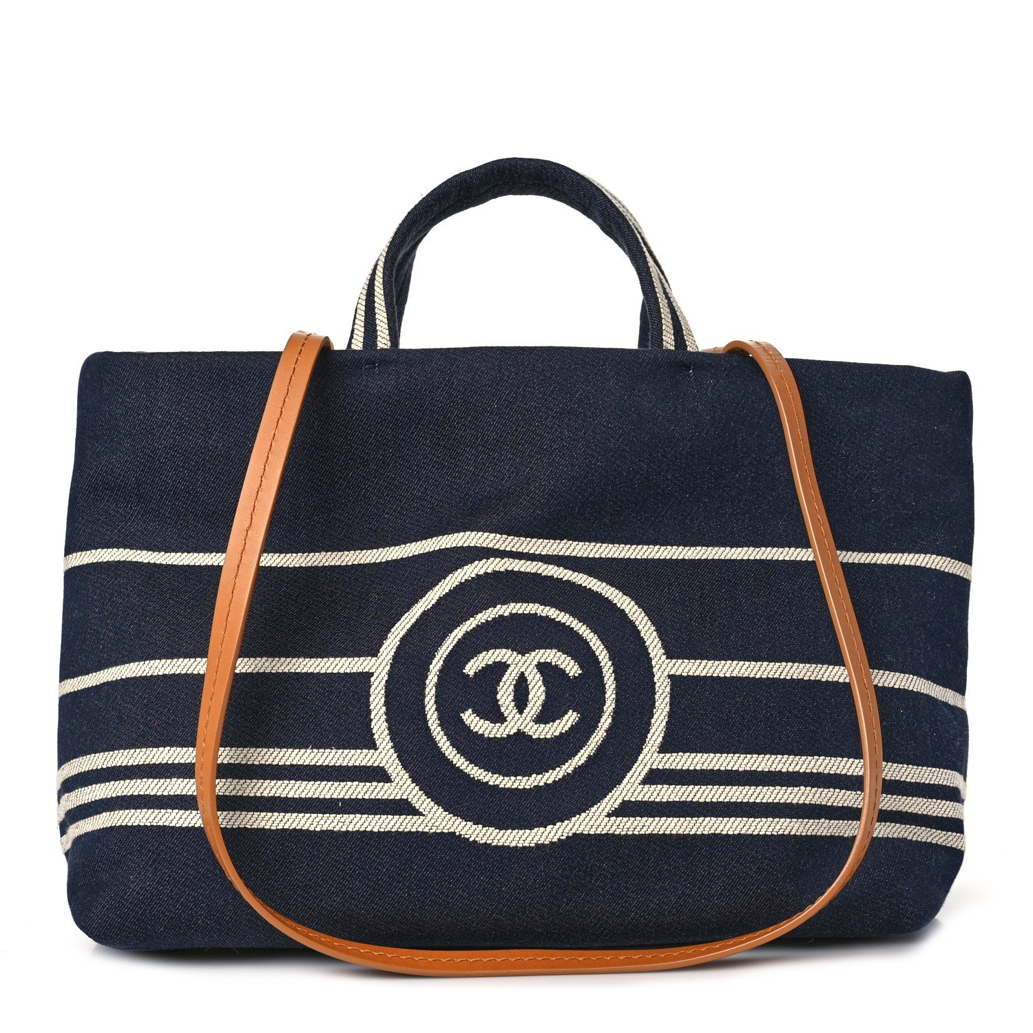 Chanel Denim Shopping Tote Blue 1 of 7