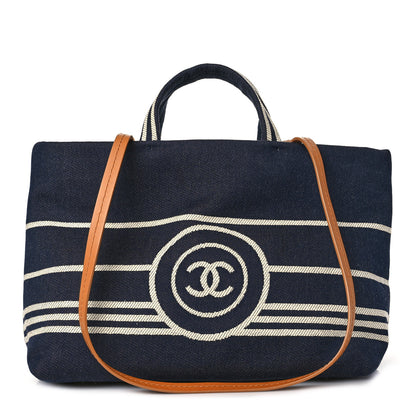 Chanel Denim Shopping Tote Blue 1 of 7