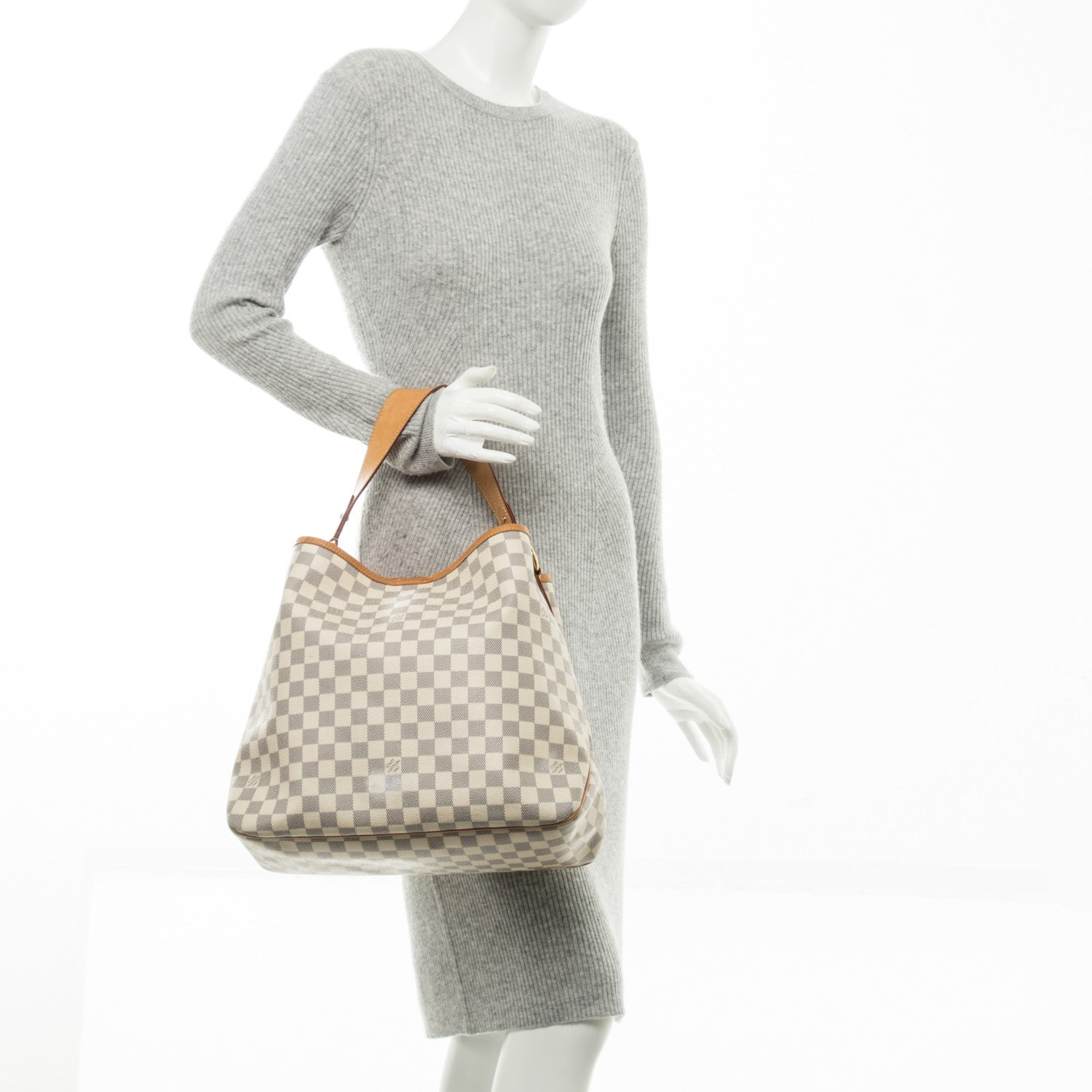 Louis Vuitton Damier Azur Delightful MM Pink 2 of 10
