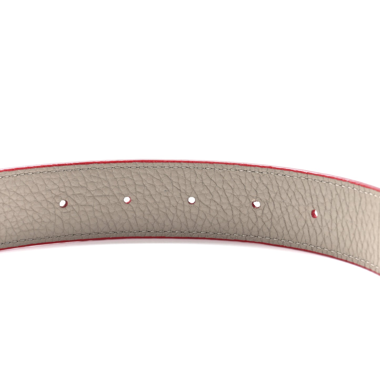 Taurillon Calfskin 30mm LV Initiales Reversible Belt 85 34 Pink Grey