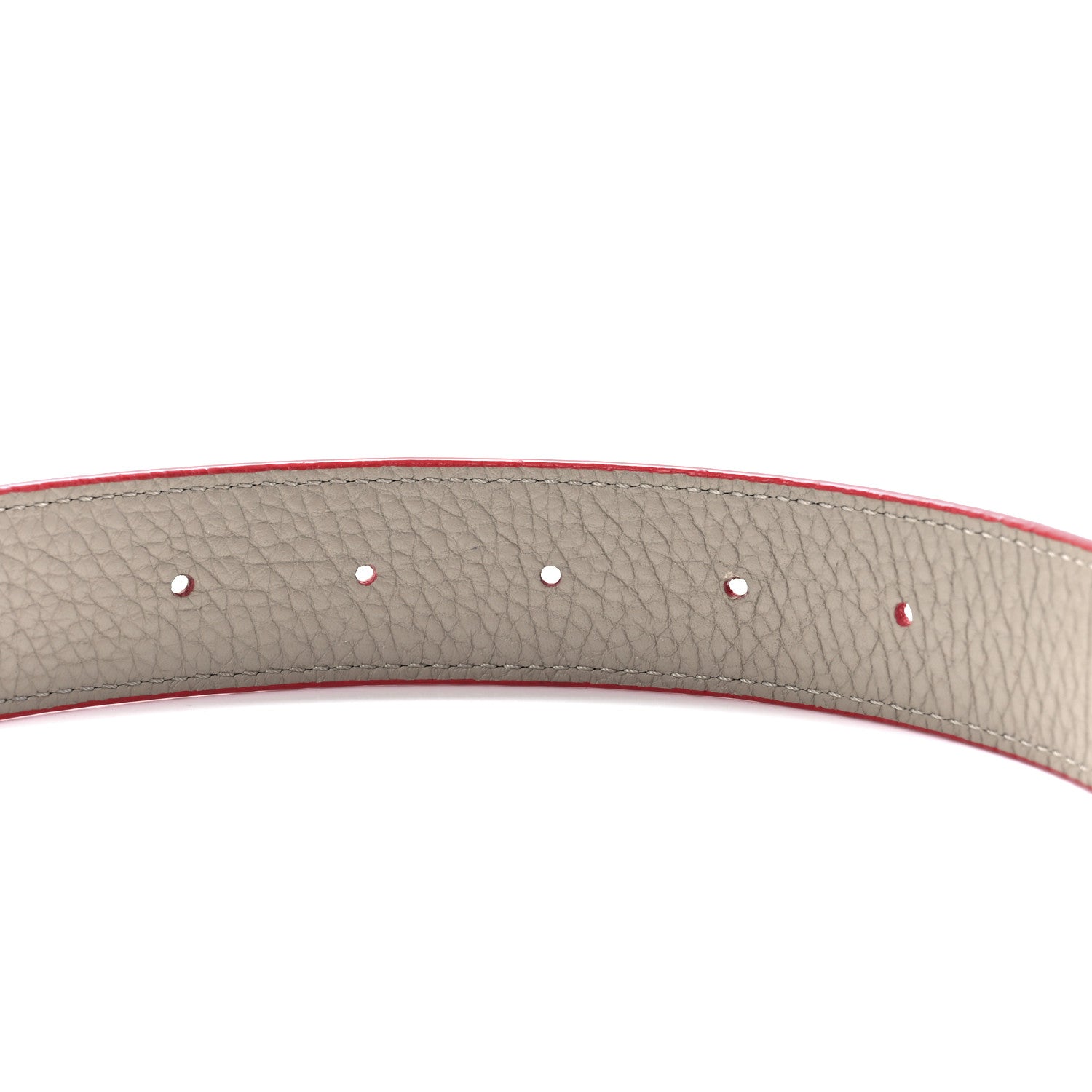 Louis Vuitton Taurillon Calfskin 30mm LV Initiales Reversible Belt 85 34 Pink Grey 3 of 5