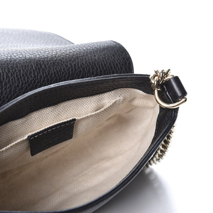 Gucci Pebbled Calfskin Small Soho Flap Crossbody Black 4 of 9