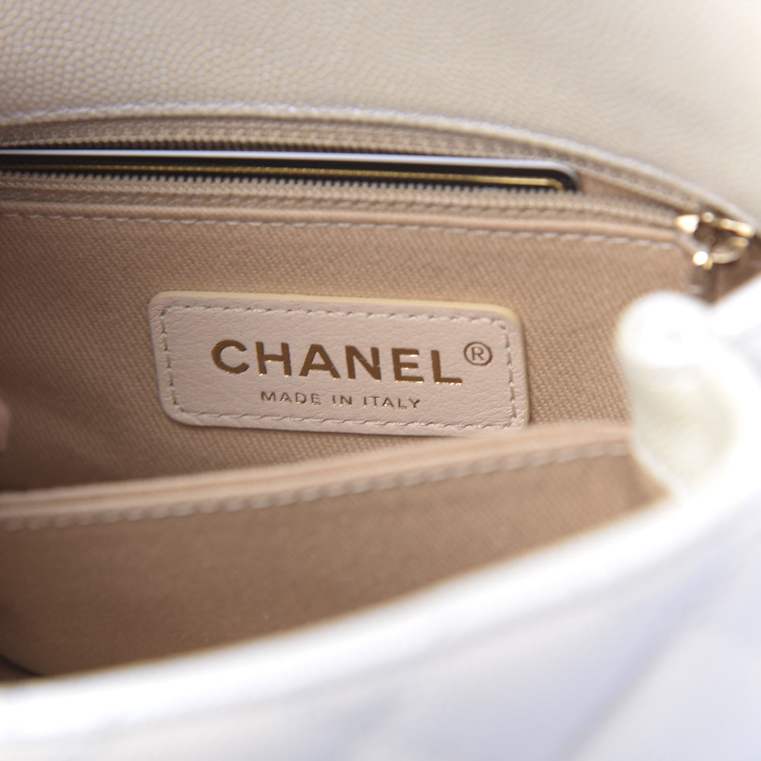 Chanel Iridescent Caviar Quilted Extra Mini Coco Handle Flap Ivory 6 of 10