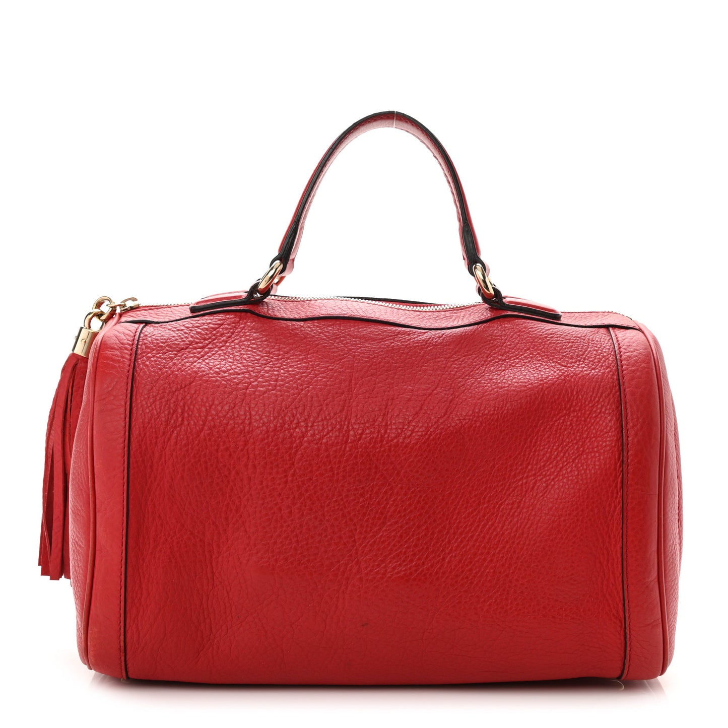 Pebbled Calfskin Medium Soho Boston Red