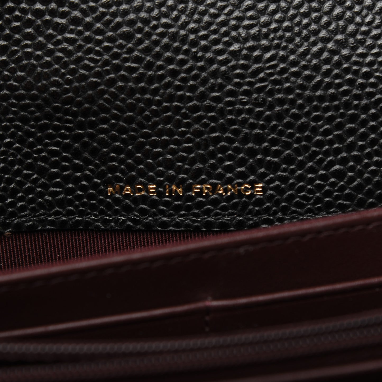 Caviar Quilted Large Gusset Flap Wallet Black