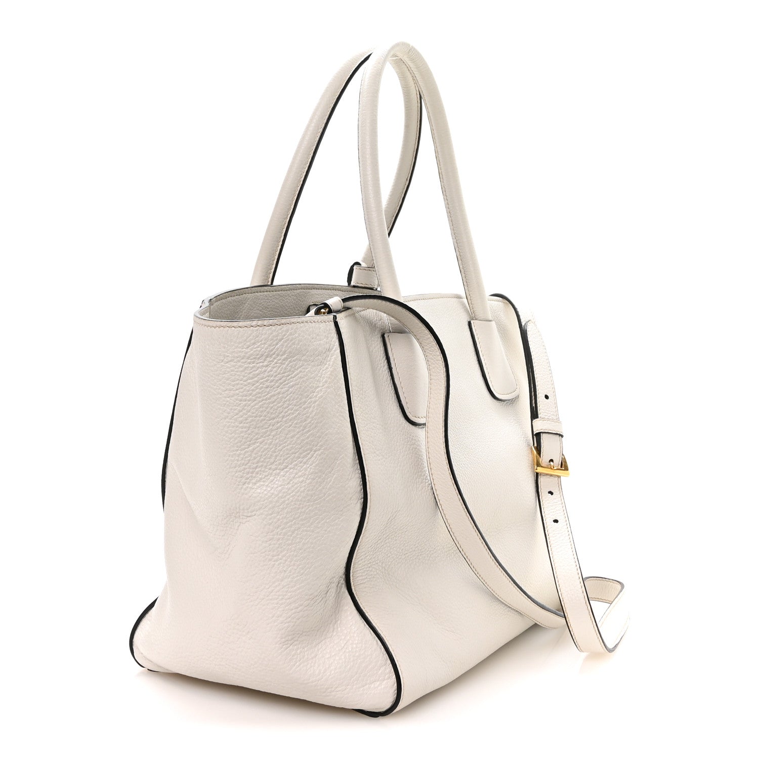Prada Vitello Daino Shopping Tote Talco 3 of 10