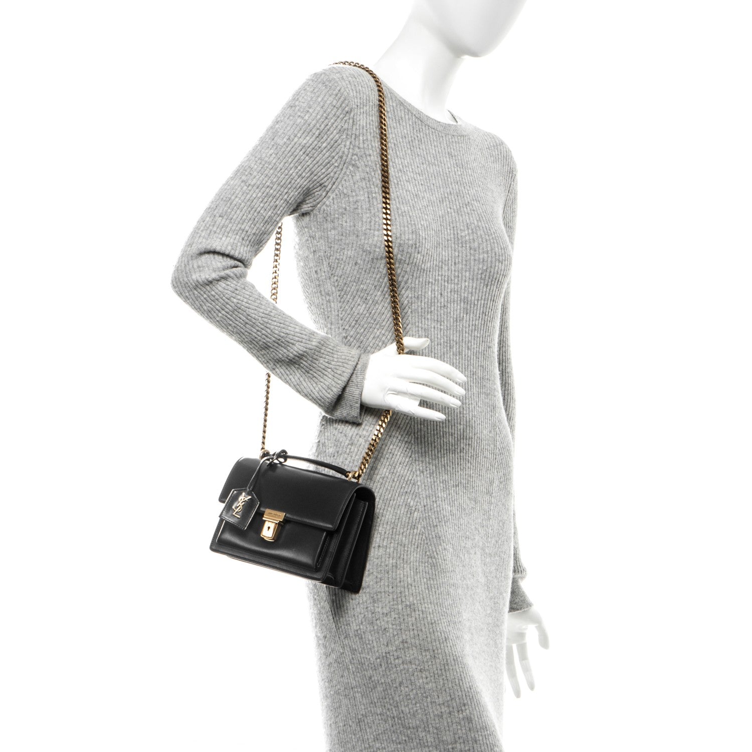 Saint Laurent Smooth Calfskin Small High School Shoulder Bag Navy 2 of 6