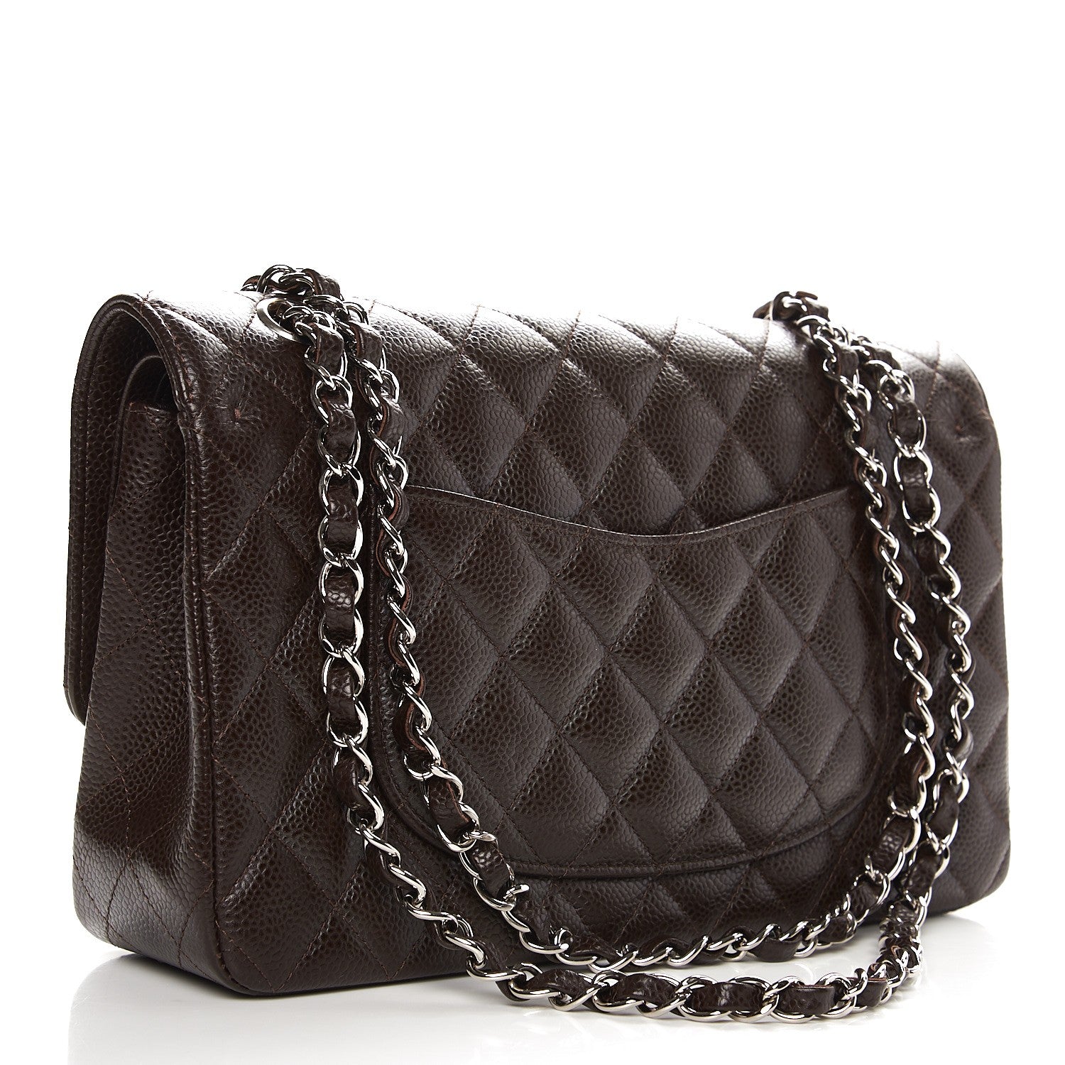 Chanel Caviar Quilted Medium Double Flap Brown 4 of 10