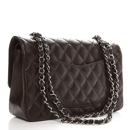 Chanel Caviar Quilted Medium Double Flap Brown 4 of 10