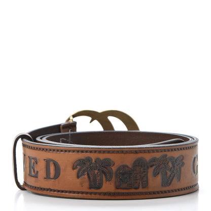 Gucci Calfskin Gucci Loved Embossed Double G 40mm Belt 90 36 Cuoio 2 of 4