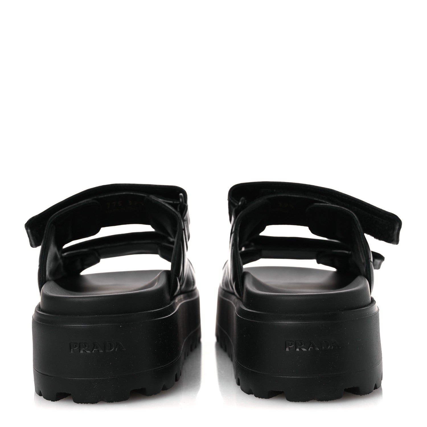 Prada Nappa Quilted Padded Logo Platform Slide Sandals 39.5 Black 5 of 13