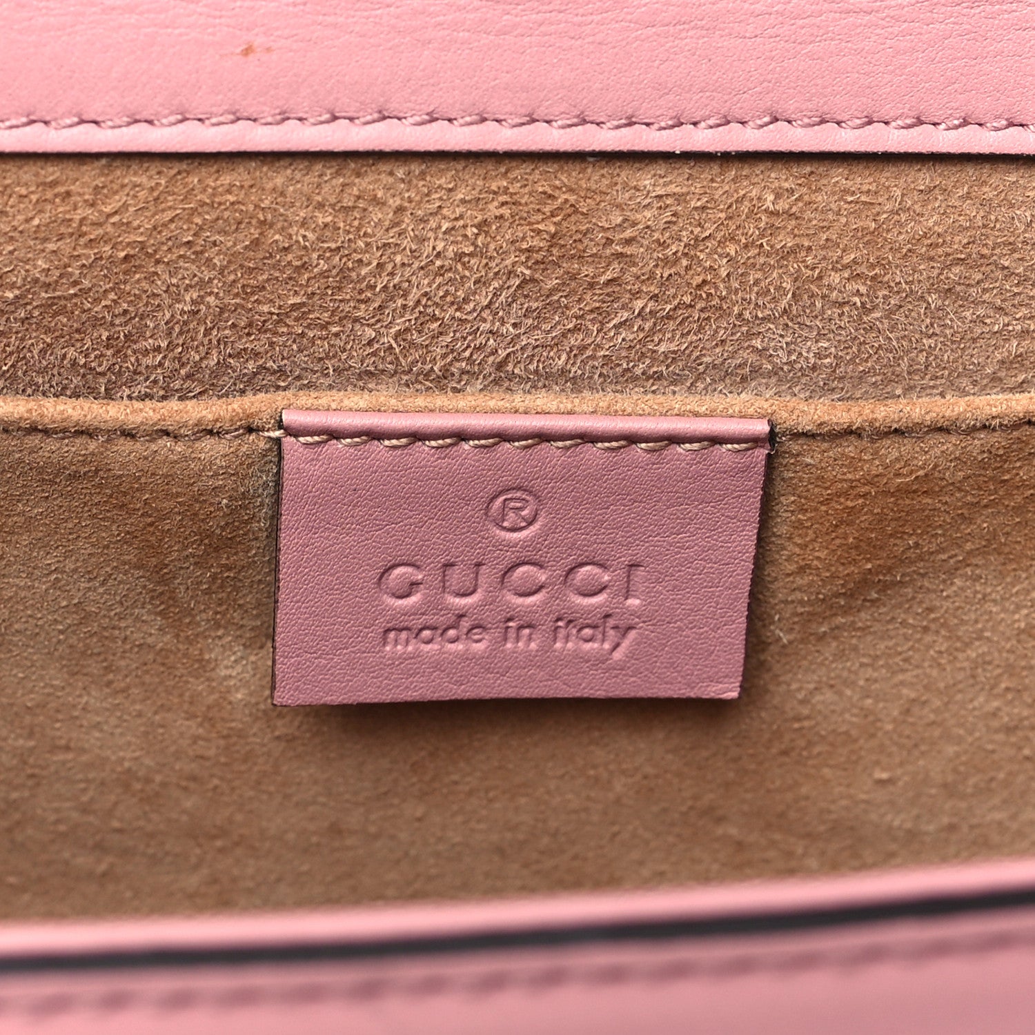 Gucci Calfskin Studded Small Padlock Shoulder Bag Carmine Rose 6 of 13